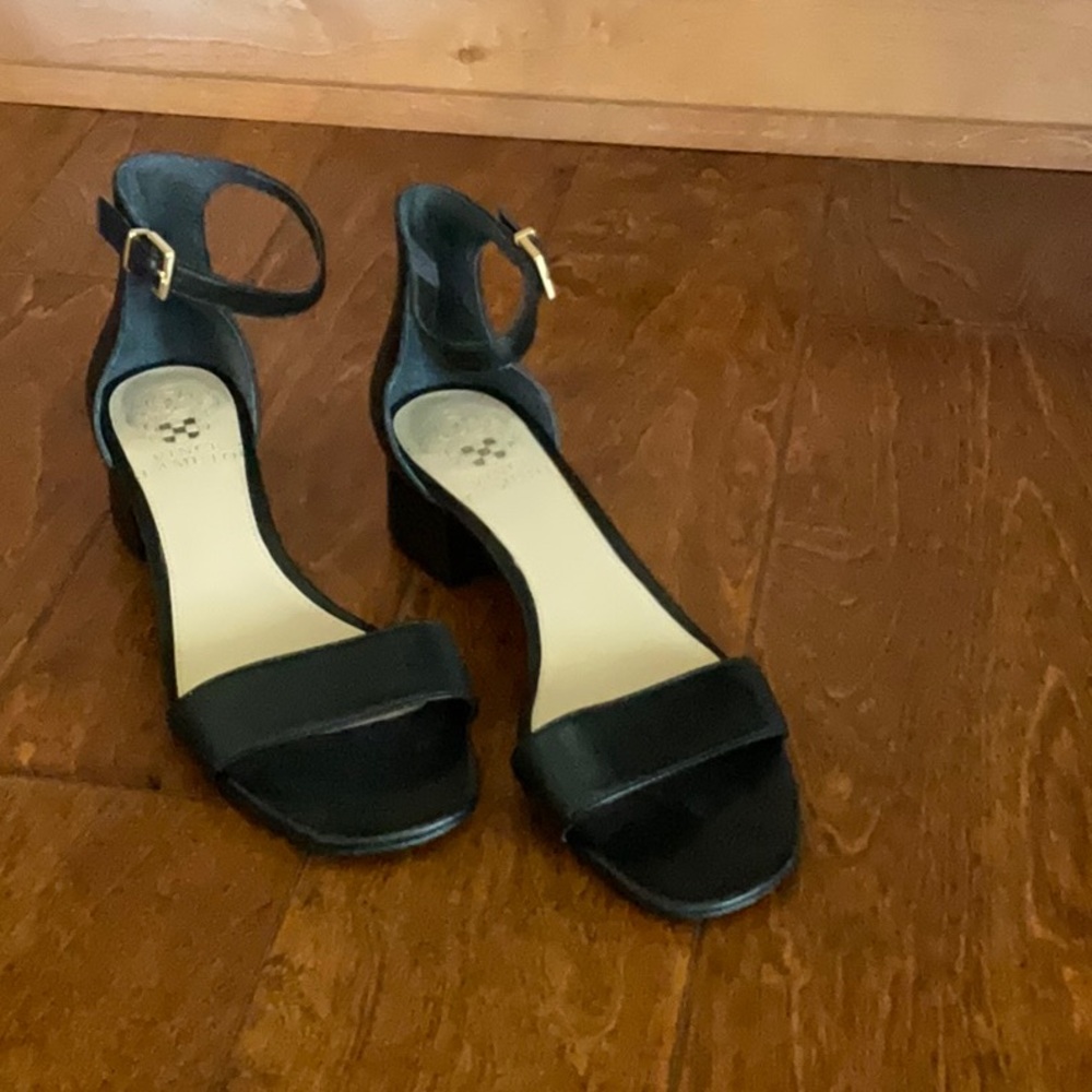 Vince Camuto Black Block Heel Sandals
